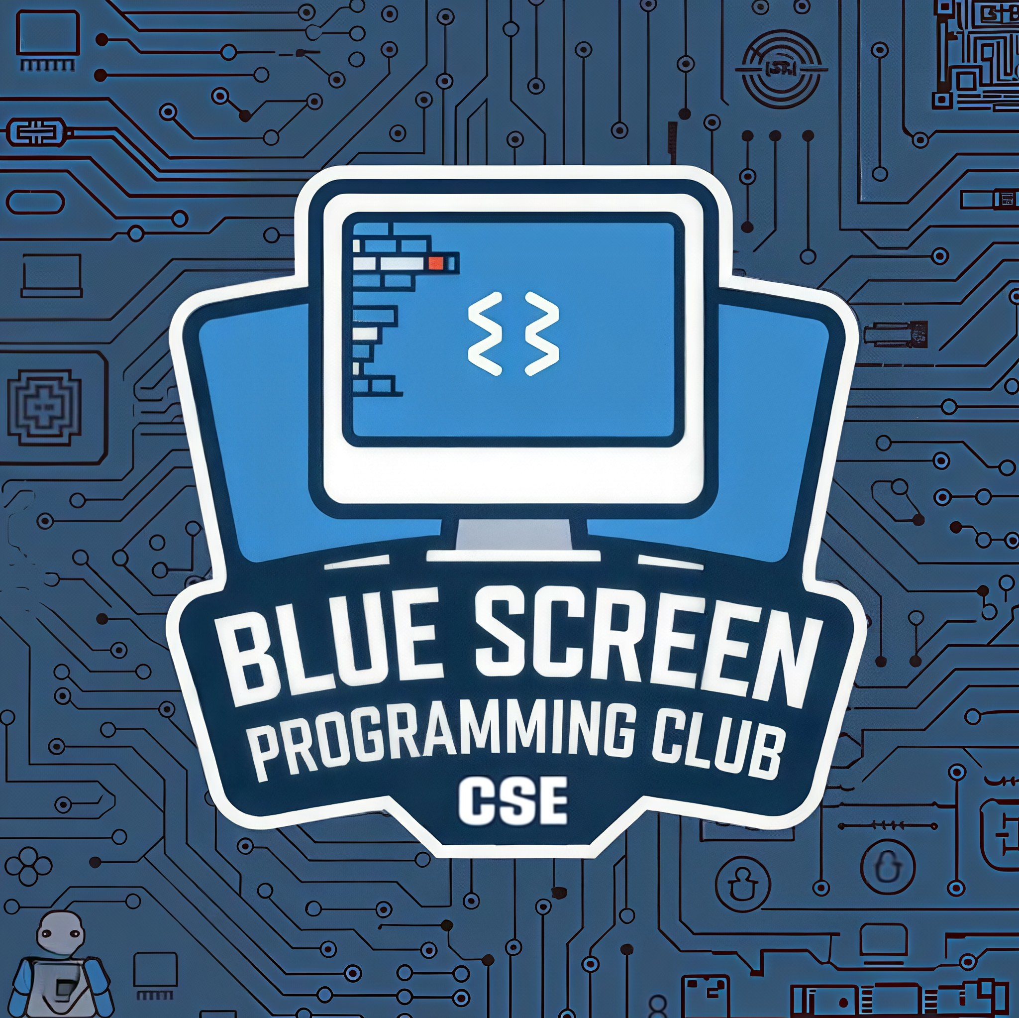 College community logo - Blue Screen Programming Club,HITS